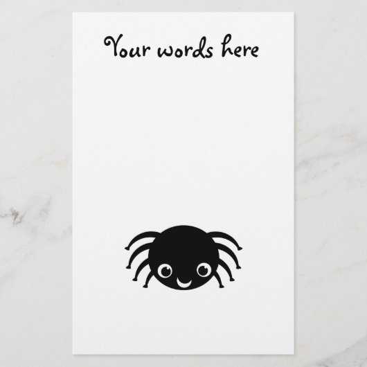 かわいいくも 便箋 (正面)