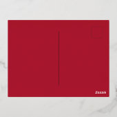 かわいいくるみクラッカーメリークリスマス金ゴールド 箔シーズンポストカード (裏面)