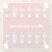 かわいいくるみ割りの戦わない兵隊の軍隊 ガラスコースター (裏面)