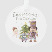 かわいいくるみ割りカークリスマスカスタム写真 オーナメント (正面)