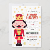 かわいいくるみ割りカーホリデーパーティー 招待状 (正面)
