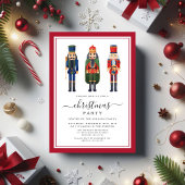 かわいいくるみ割りクリスマスクリスマスパーティー 招待状