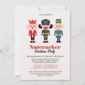 かわいいくるみ割りクリスマスクリスマスパーティー 招待状 (正面)