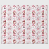 かわいいくるみ割りクリスマスパターン ラッピングペーパー (フラット)