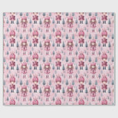 かわいいくるみ割りクリスマスパターン ラッピングペーパー (フラット)