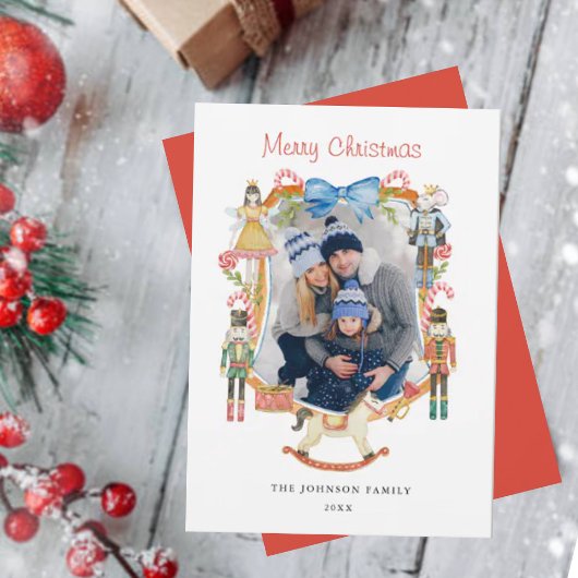 かわいいくるみ割りクリスマスフォトフレーム シーズンカード