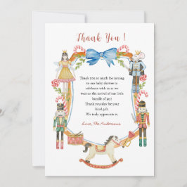 かわいいくるみ割りクリスマスベビーシャワー サンキューカード