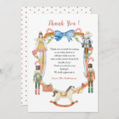 かわいいくるみ割りクリスマスベビーシャワー サンキューカード (正面/裏面)