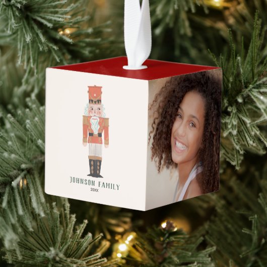 かわいいくるみ割りクリスマス キューブオーナメント (ツリー)