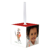 かわいいくるみ割りクリスマス キューブオーナメント (裏面アングル)