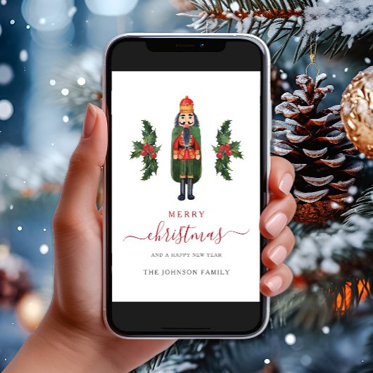 かわいいくるみ割りクリスマス シーズンカード