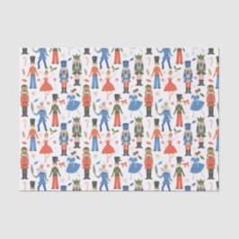 かわいいくるみ割りバレエパターンクリスマス 薄葉紙