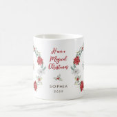 かわいいくるみ割りバレリーナのクリスマス コーヒーマグカップ (中央)