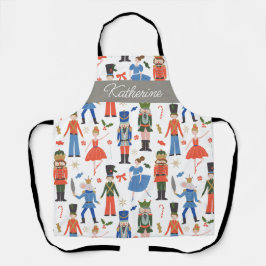 かわいいくるみ割りパーソナライズされたクリスマス エプロン