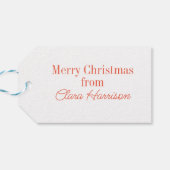 かわいいくるみ割りパーソナライズされたクリスマス ギフトタグ (裏面横)