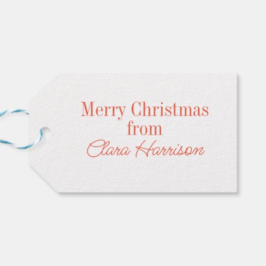 かわいいくるみ割りパーソナライズされたクリスマス ギフトタグ (裏面横)