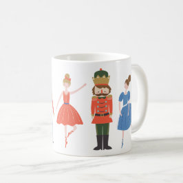 かわいいくるみ割りパーソナライズされたクリスマス コーヒーマグカップ
