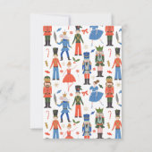 かわいいくるみ割りパーソナライズされたクリスマス サンキューカード (裏面)