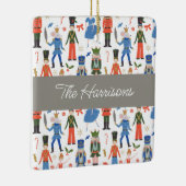 かわいいくるみ割りパーソナライズされたクリスマス セラミックオーナメント (右)