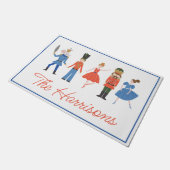 かわいいくるみ割りパーソナライズされたクリスマス ドアマット (アングル)