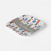 かわいいくるみ割りパーソナライズされたクリスマス ペーパープレート (傾斜あり)