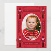 かわいいくるみ割り人形とバナー シーズンカード (正面/裏面)