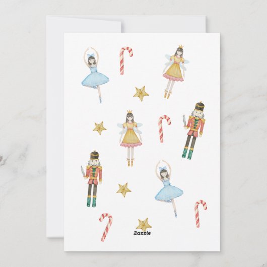 かわいいくるみ割り人形のクリスマスパーティー シーズンカード (裏面)