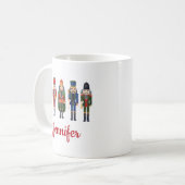 かわいいくるみ割り人形のクリスマス コーヒーマグカップ (正面左)
