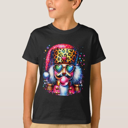 かわいいくるみ割り人形の風船ガム Nk クリスマスパジャマ Tシャツ (正面)