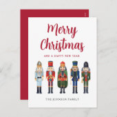 かわいいくるみ割り人形メリークリスマス シーズンポストカード (正面/裏面)