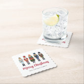 かわいいくるみ割り人形メリークリスマス ペーパーコースター (インサイチュ)