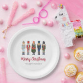 かわいいくるみ割り人形メリークリスマス ペーパープレート (パーティー)