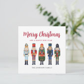 かわいいくるみ割り人形 メリークリスマス スクエア シーズンカード (スタンド正面)