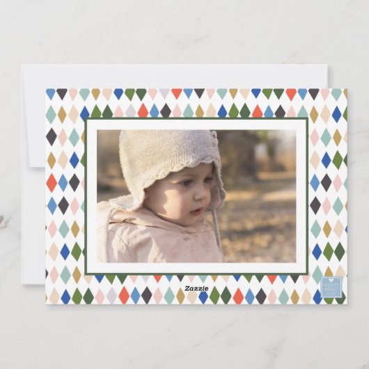 かわいいくるみ割り写真クリスマス シーズンカード (裏面)