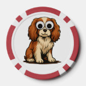 かわいいぐるぐる目子犬イラスト ポーカーチップ (裏面)