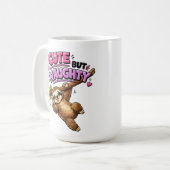かわいいけどやんちゃなナマケモノ コーヒーマグカップ (正面左)