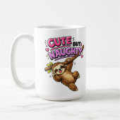 かわいいけどやんちゃなナマケモノ コーヒーマグカップ (左)