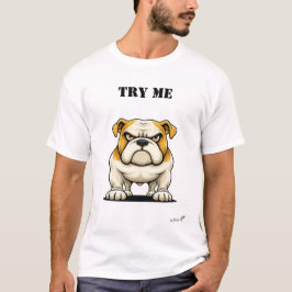 かわいいけどイライラしたブルドッグTシャツ Tシャツ