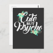 かわいいけどサイコパスな皮肉屋の女フェミニスト ポストカード (正面/裏面)