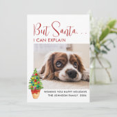 かわいいけどサンタ…説明できる|緑|ペットの写真 シーズンカード (スタンド正面)