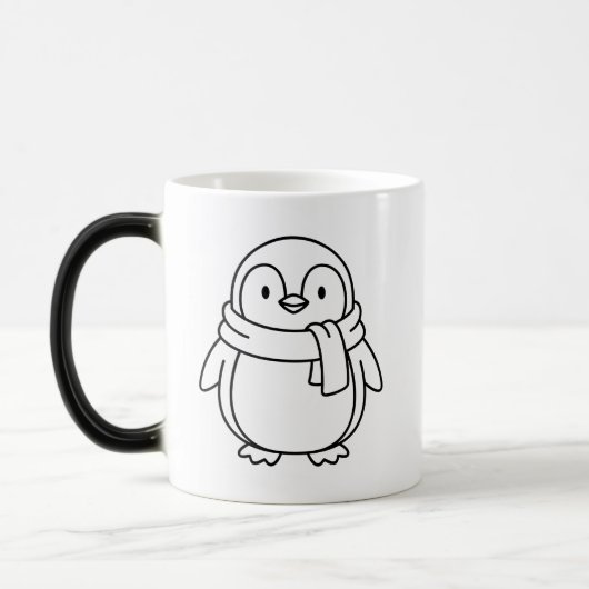 かわいいけど冷たいペンギン モーフィングマグカップ (左)
