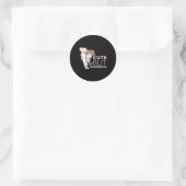 かわいいけど危険な柔道ムエタイMMA Tシャツ 女子用 ラウンドシール (バッグ)