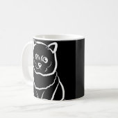 かわいいけど呪われた猫 コーヒーマグカップ (正面左)