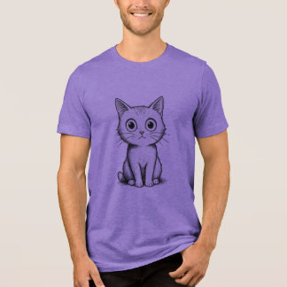 かわいいけど怖い黒猫のスケッチTシャツ トライブレンドTシャツ