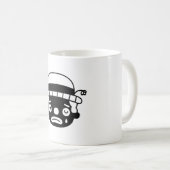 かわいいけど悲しいピエロの顔 コーヒーマグカップ (正面右)