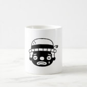 かわいいけど悲しいピエロの顔 コーヒーマグカップ (中央)