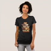 かわいいけど気難しい猫が積み重なった面白いTシャツ Tシャツ (正面フル)