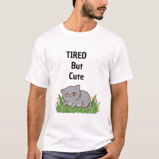 かわいいけど眠い Tシャツ
