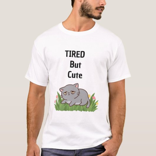かわいいけど眠い Tシャツ (正面)