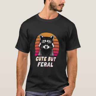 かわいいけど野生のアライグマの男の子 キュートなアライグマ Tシャツ